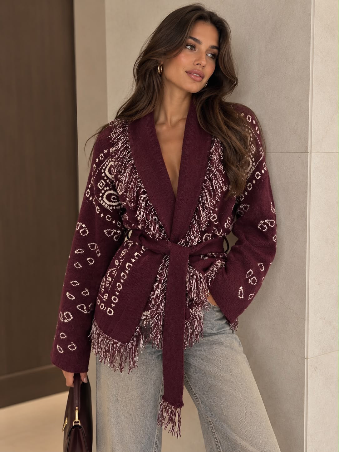 Hazel vest burgundy