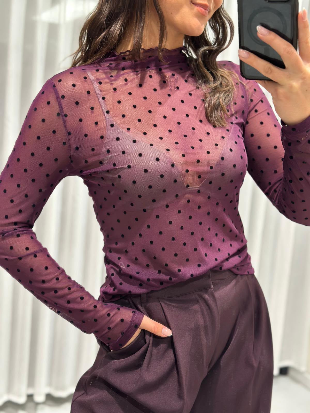 Judy top burgundy