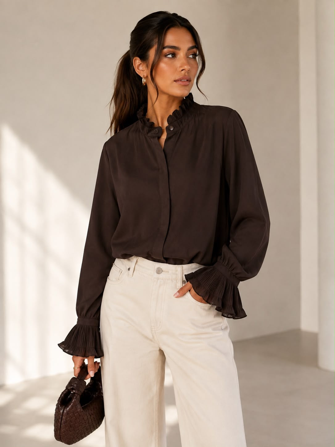 Kinsley blouse brown