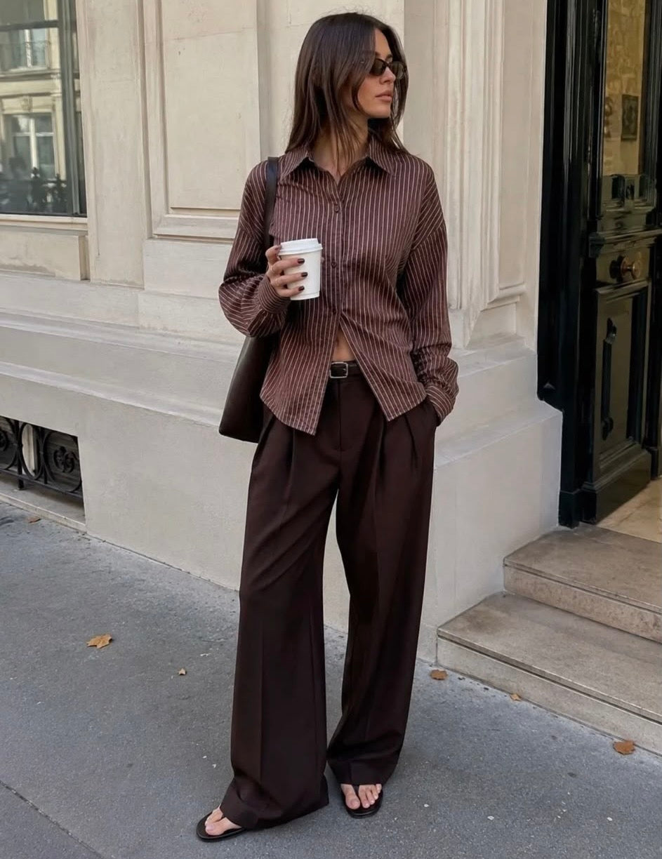 Cora blouse brown