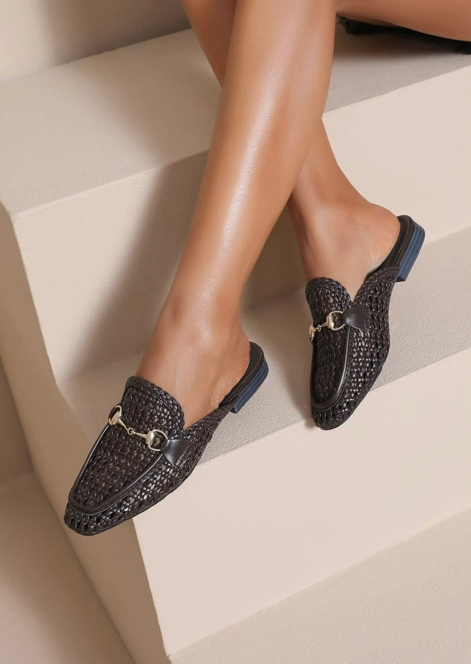Sofia woven loafers brown