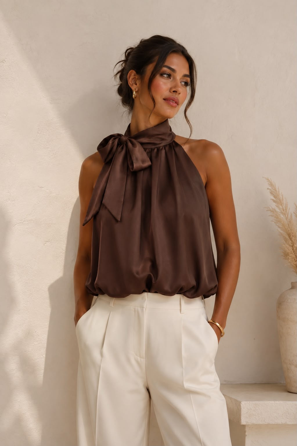 Olivia top brown