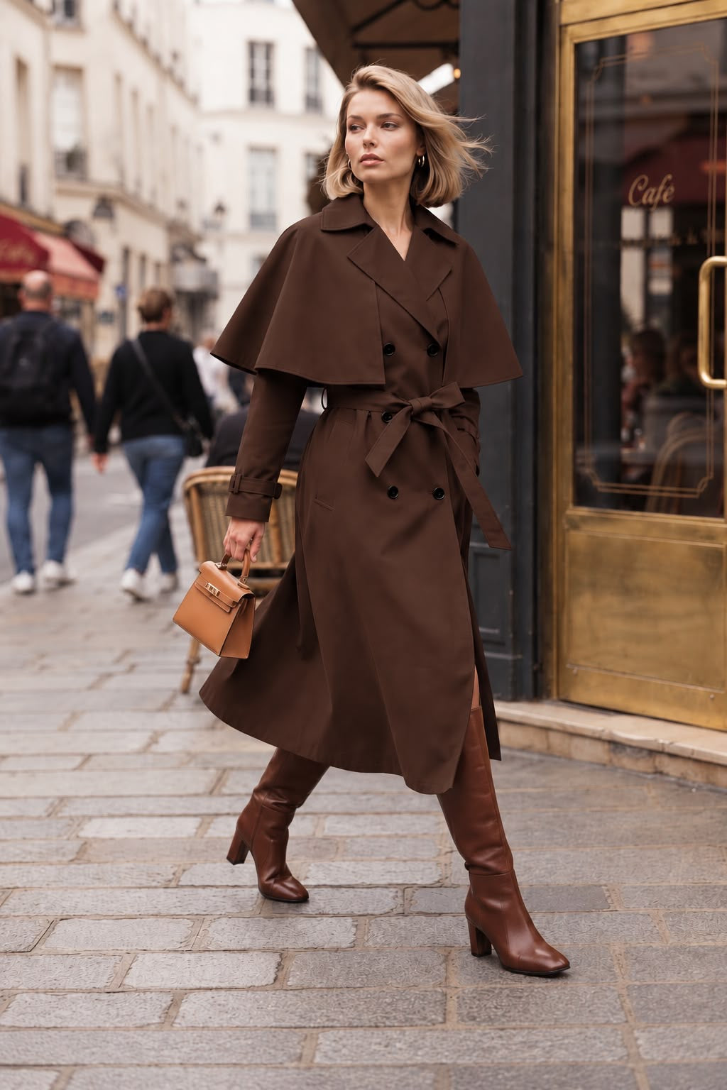 Mila trench coat brown