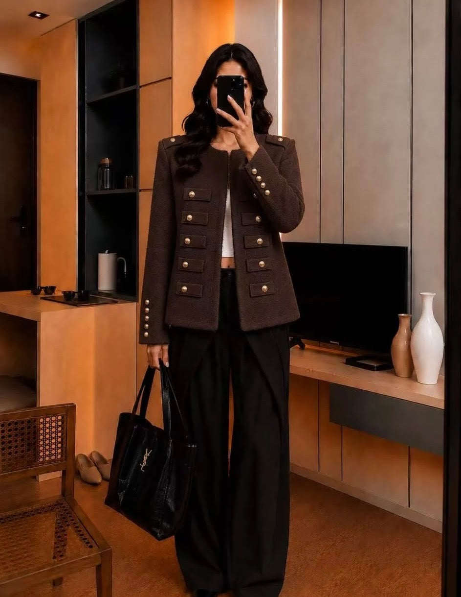 Demi vest brown