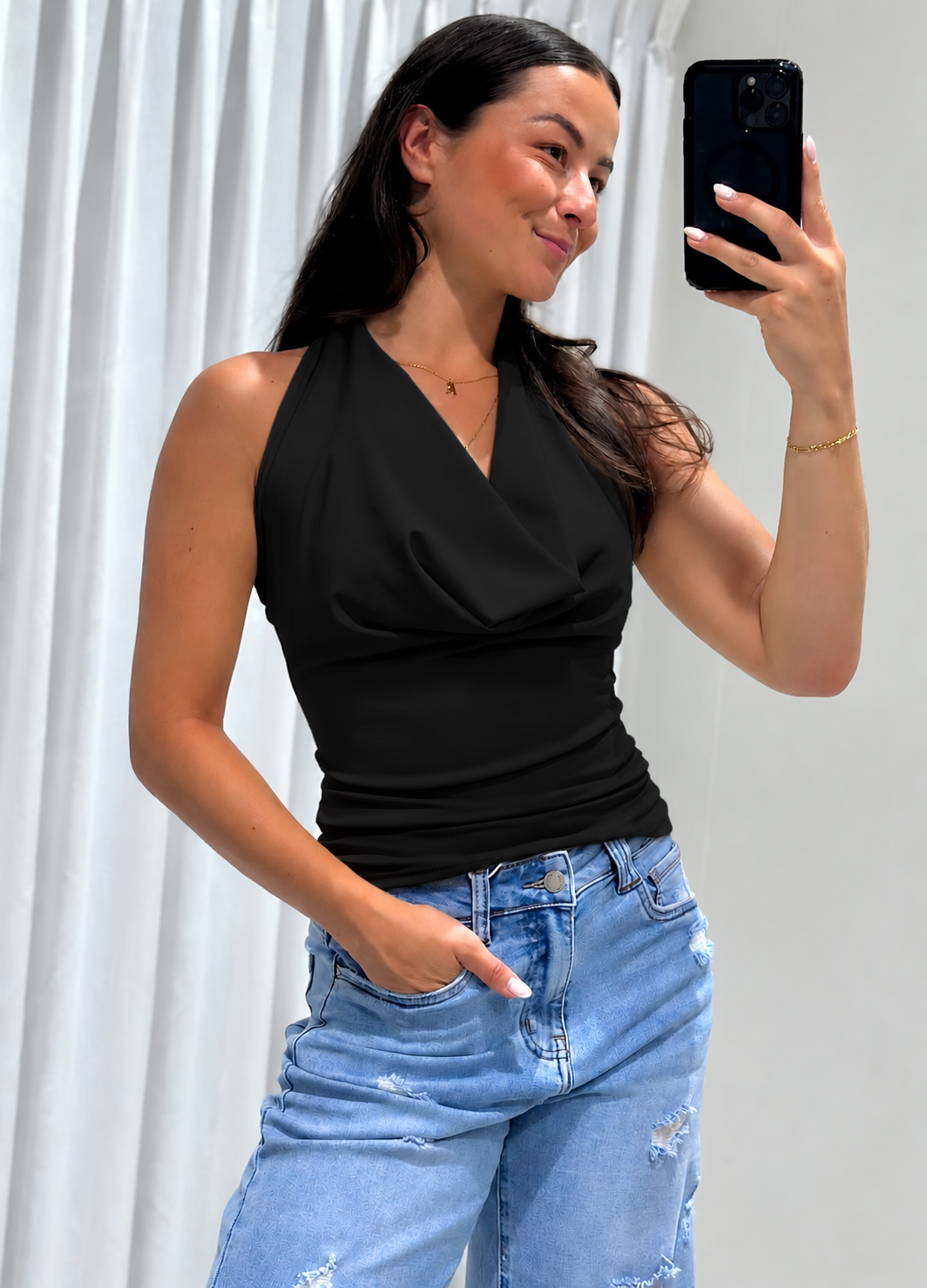 Fiona top black
