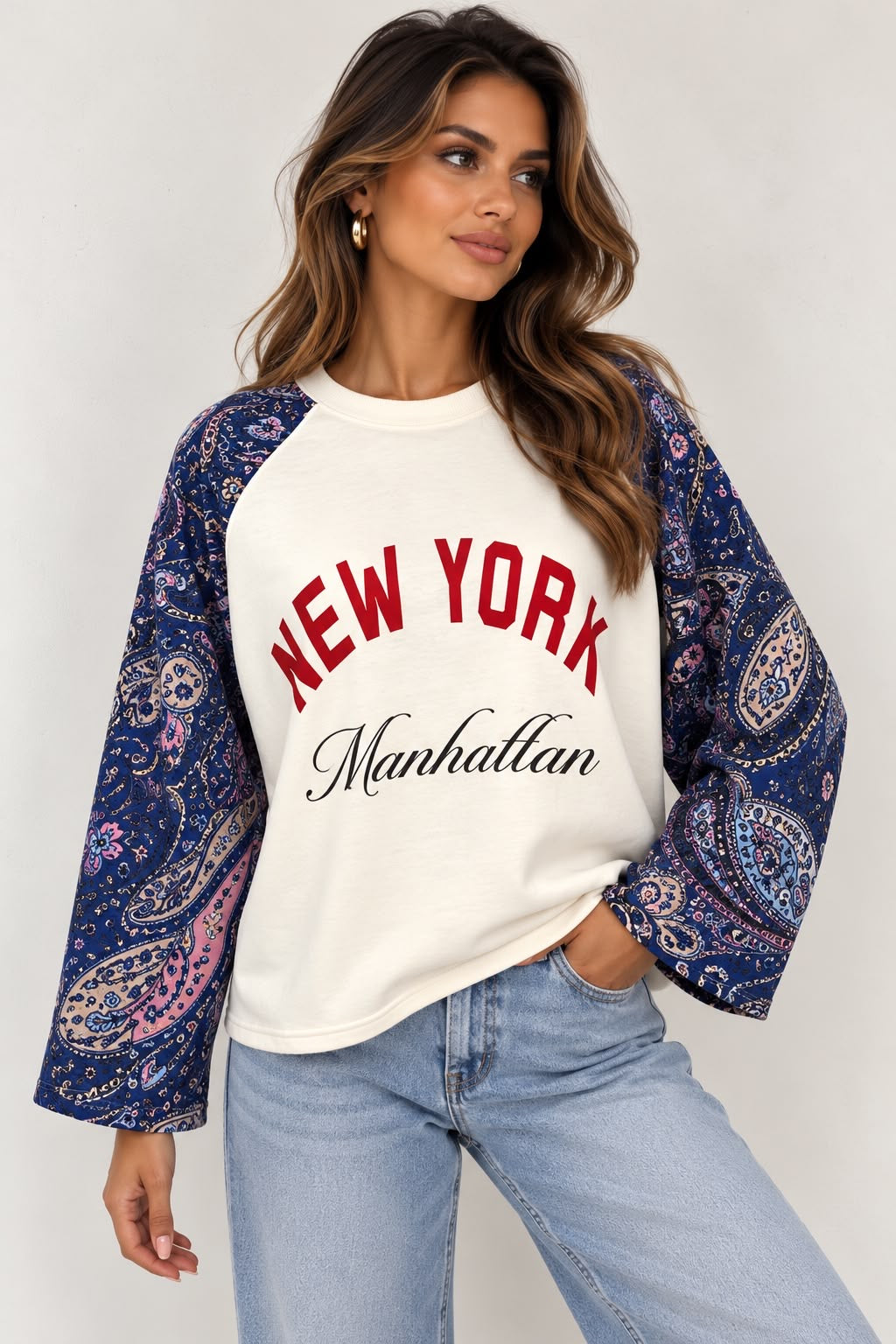 New York tee blue