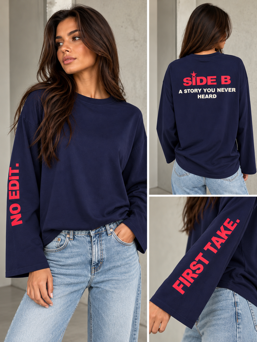 Atika long sleeve blue
