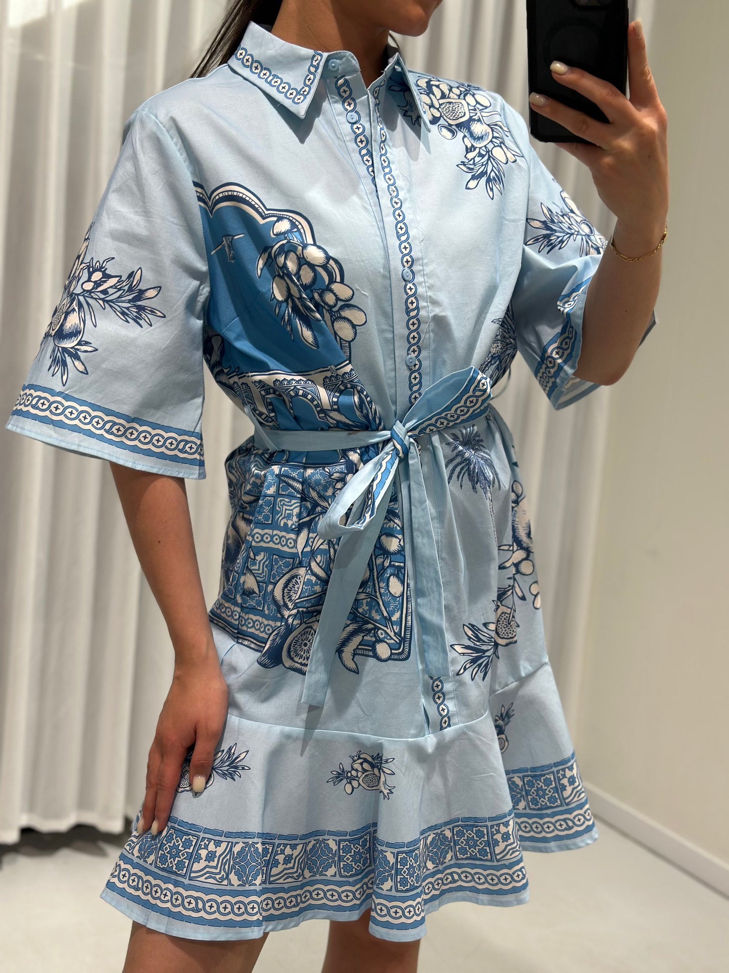 Mona dress blue