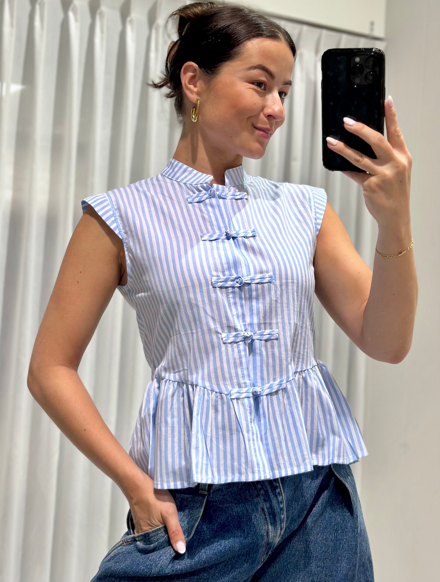 Aria top blue