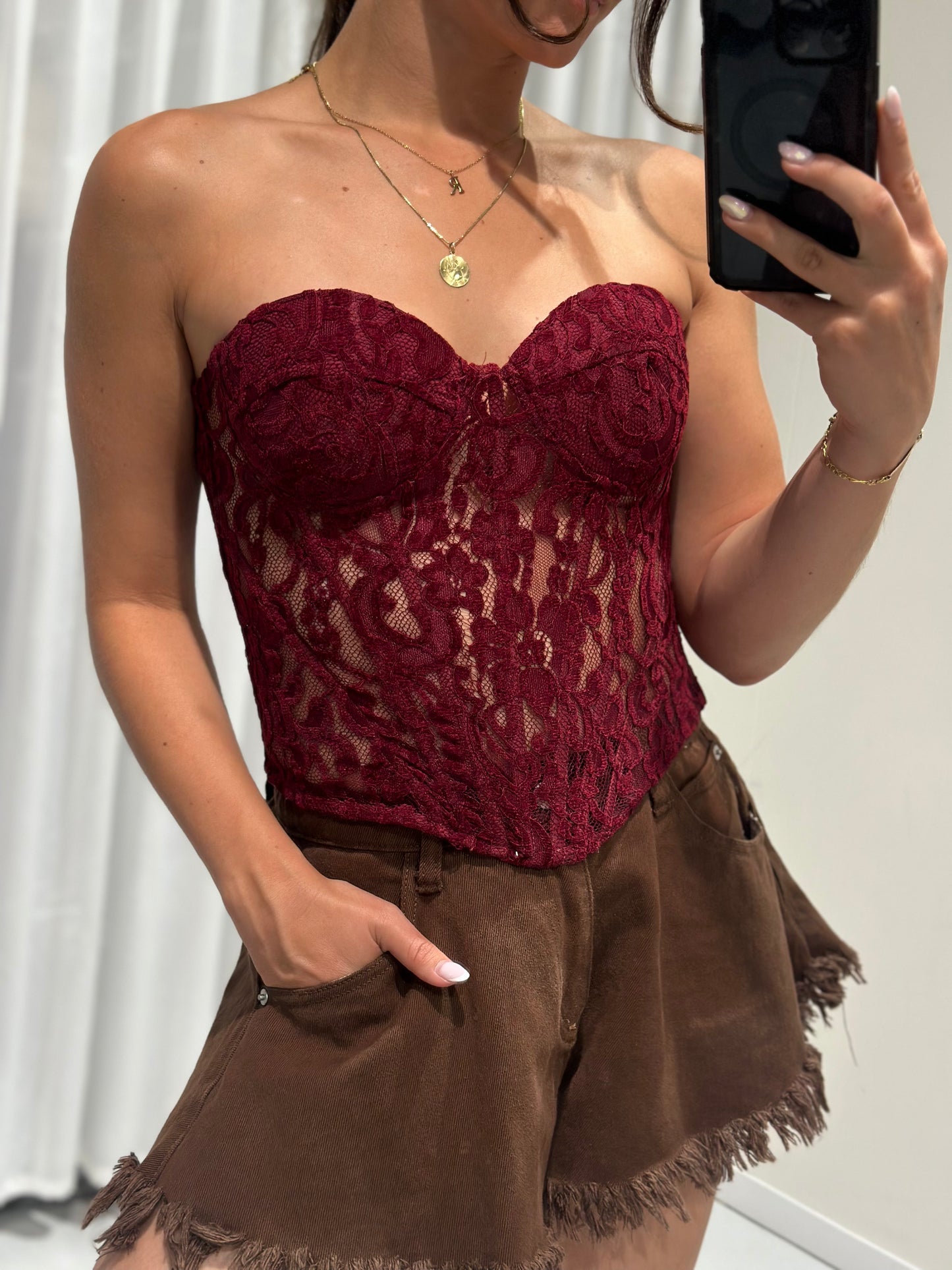 Audrey top burgundy
