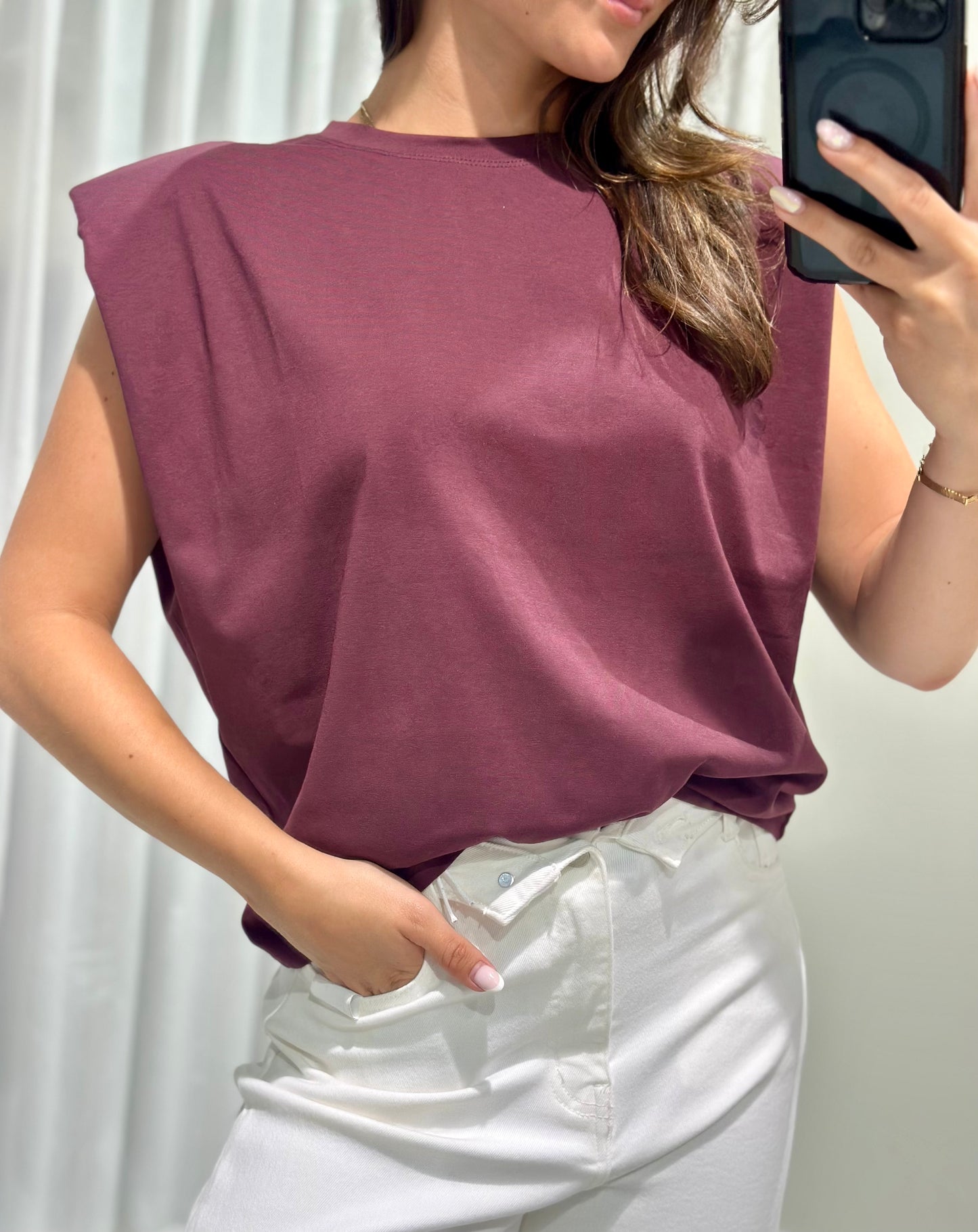 Esme top burgundy