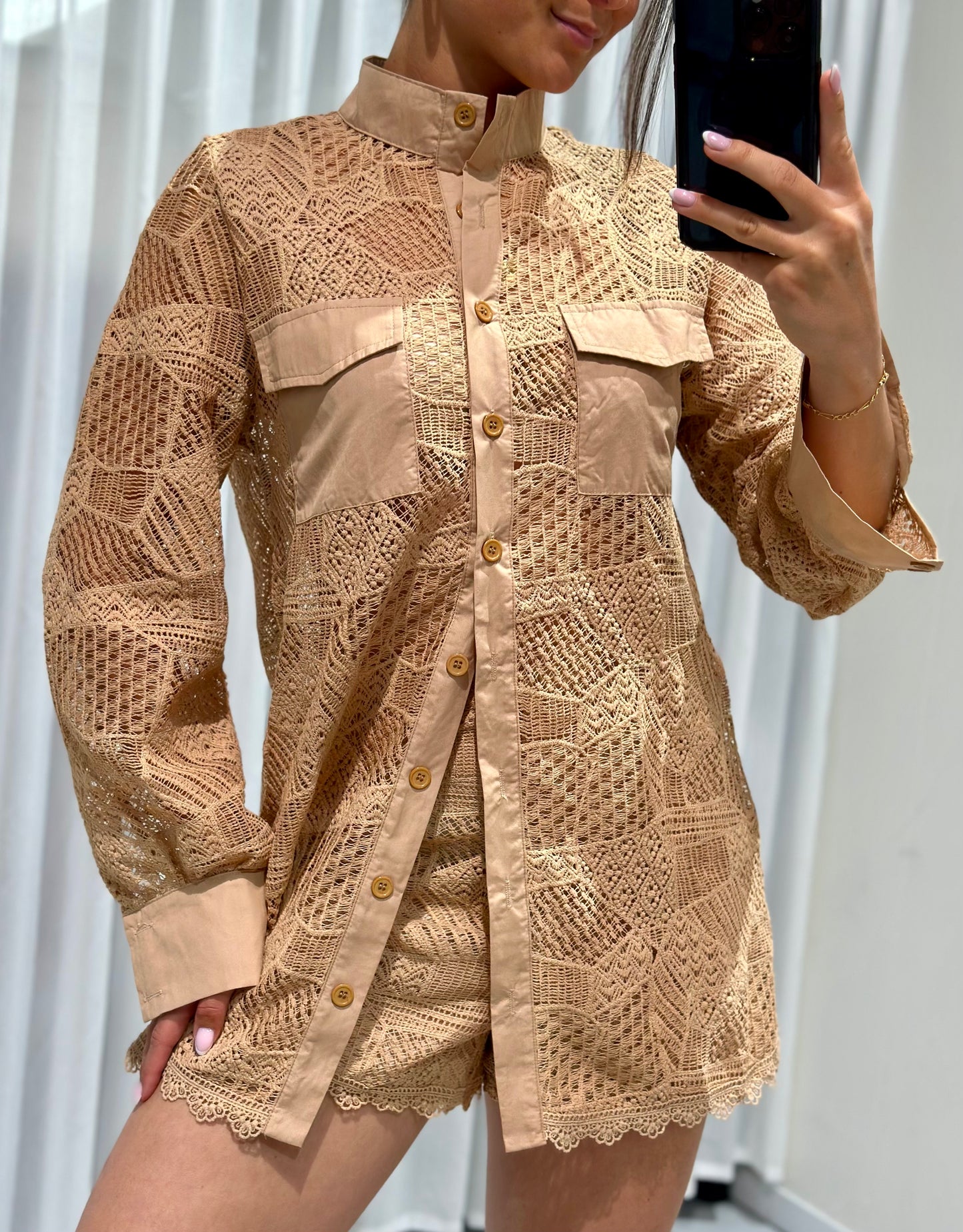 Roos 2 piece set camel