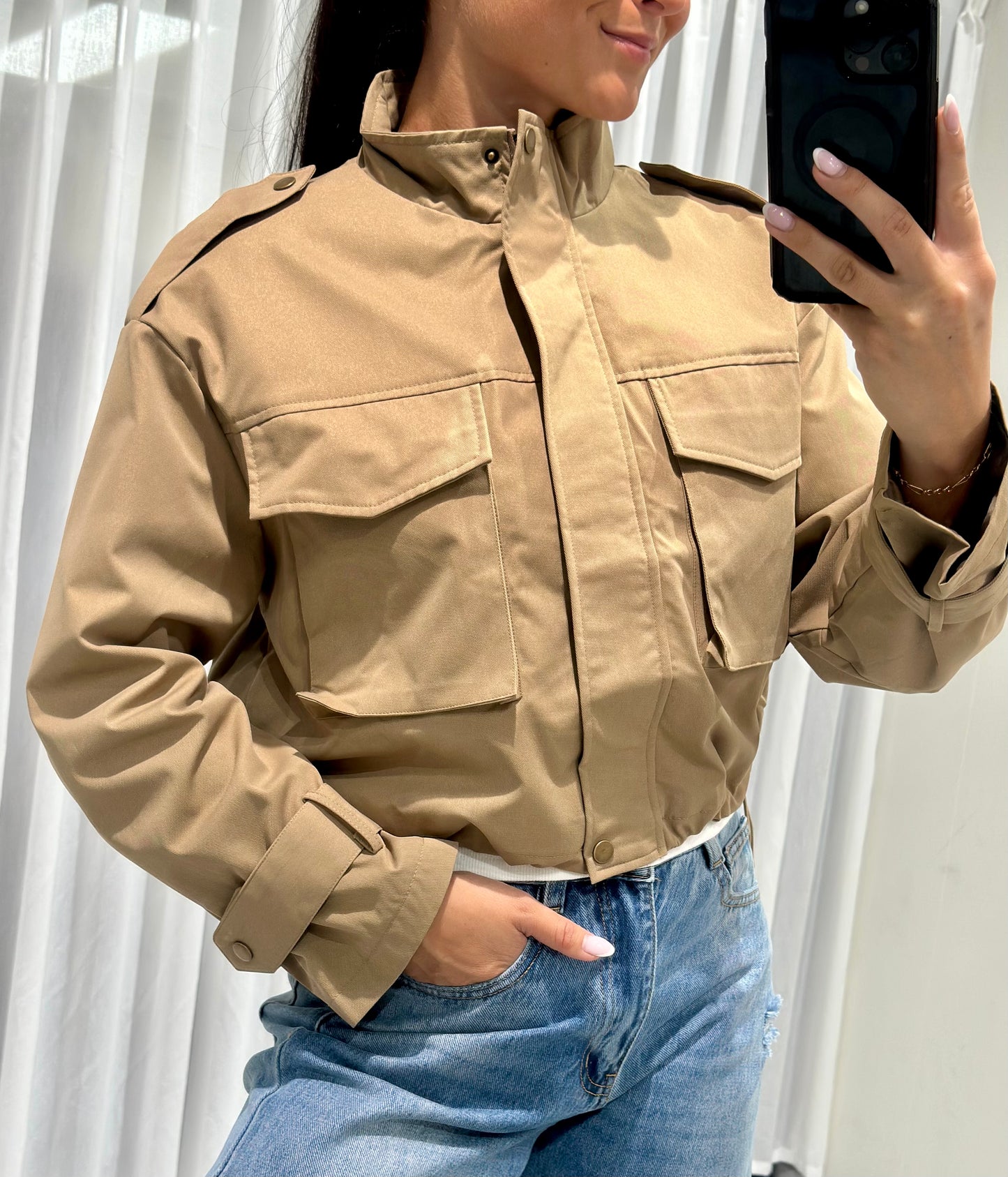 Aria jacket taupe