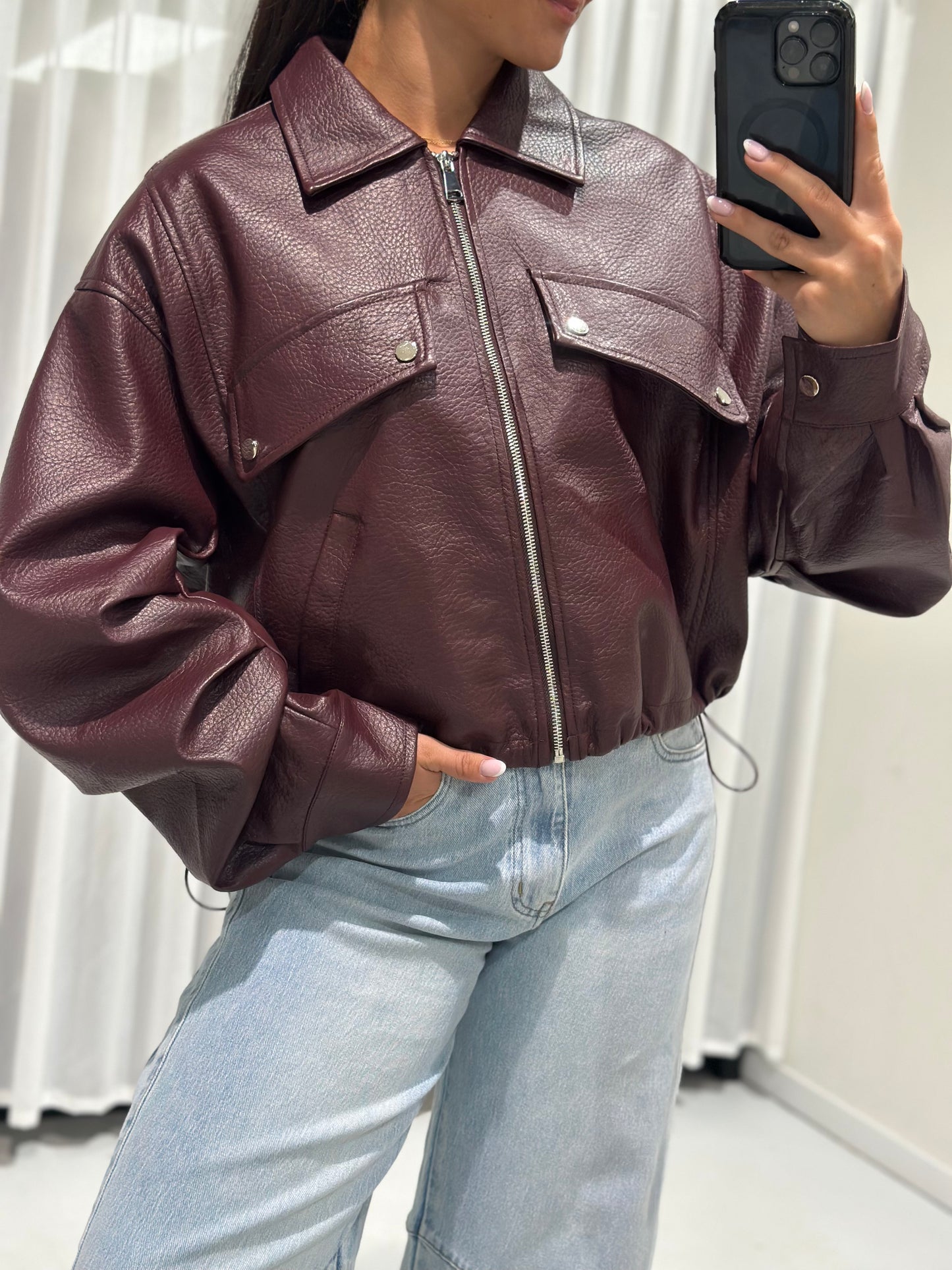 Avery jacket burgundy