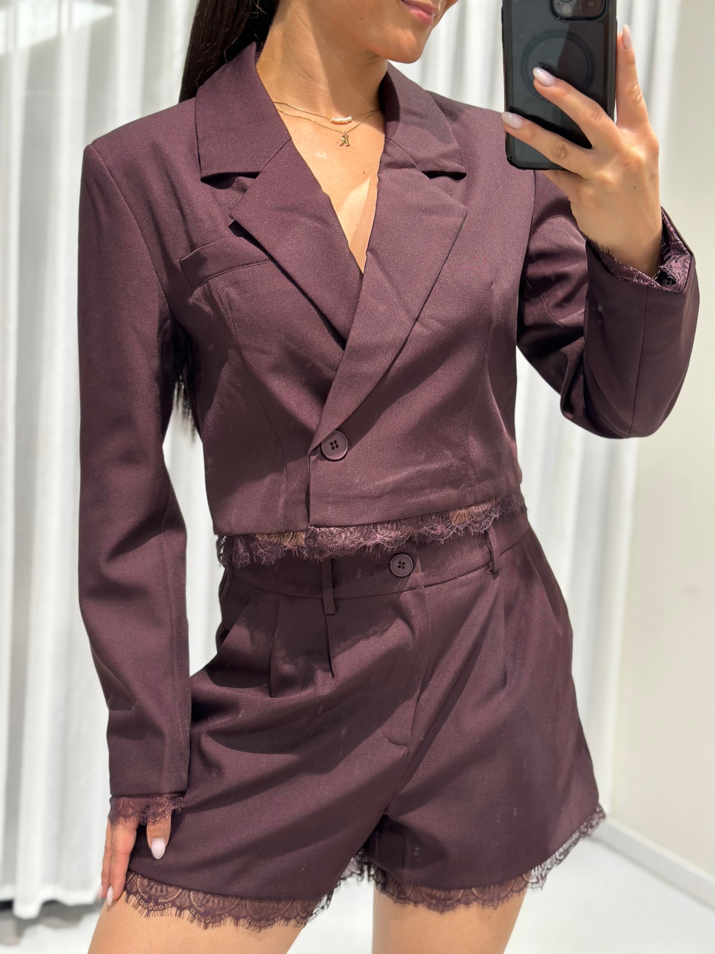 Mees 2 piece set burgundy