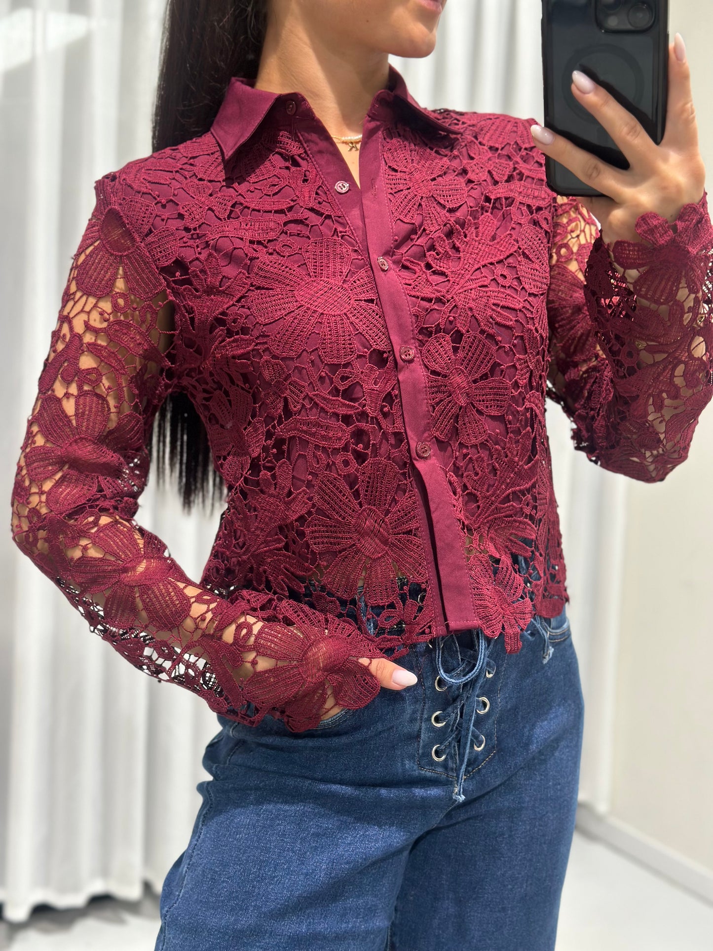 Julia blouse burgundy