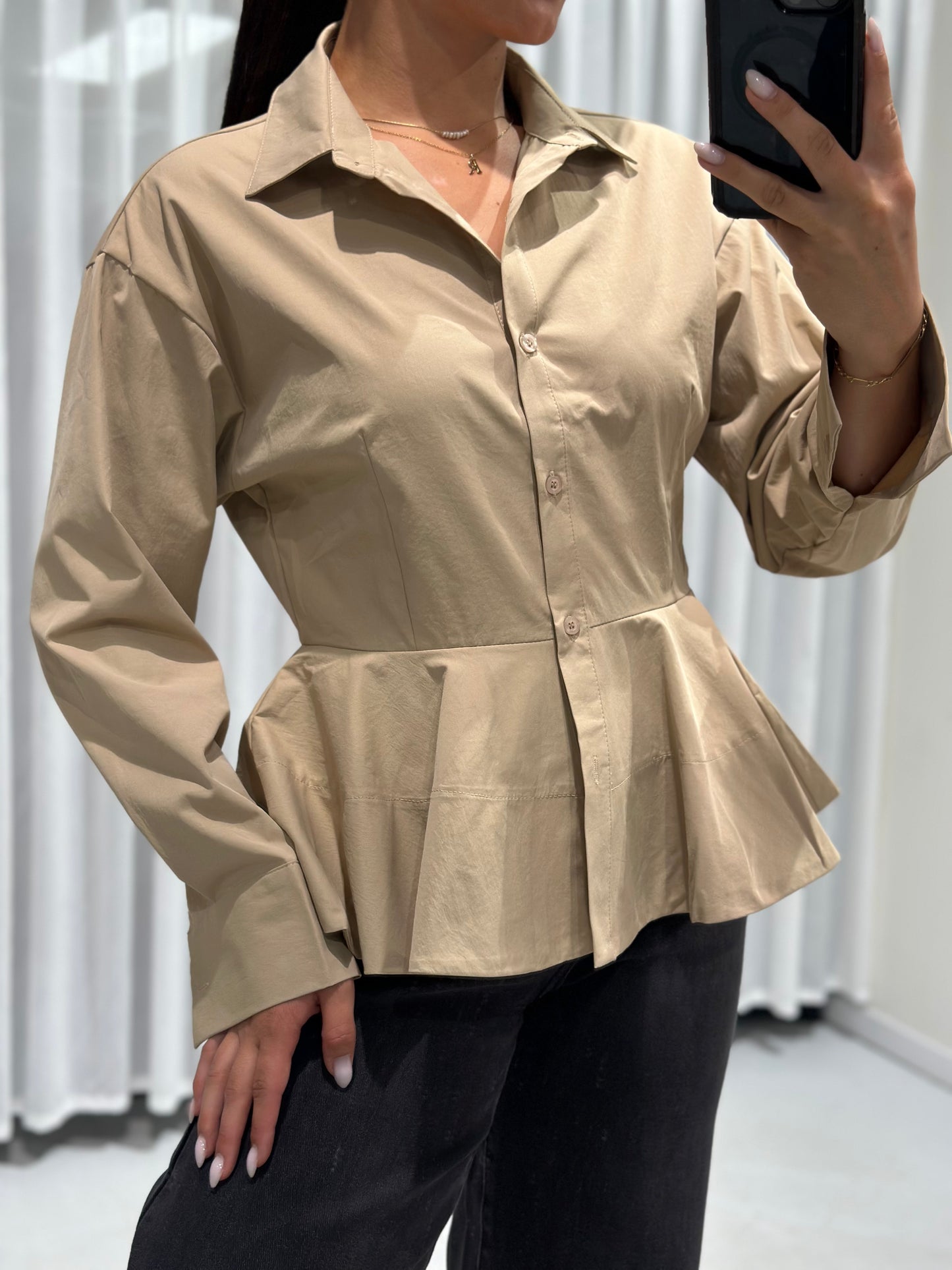 Rita blouse taupe