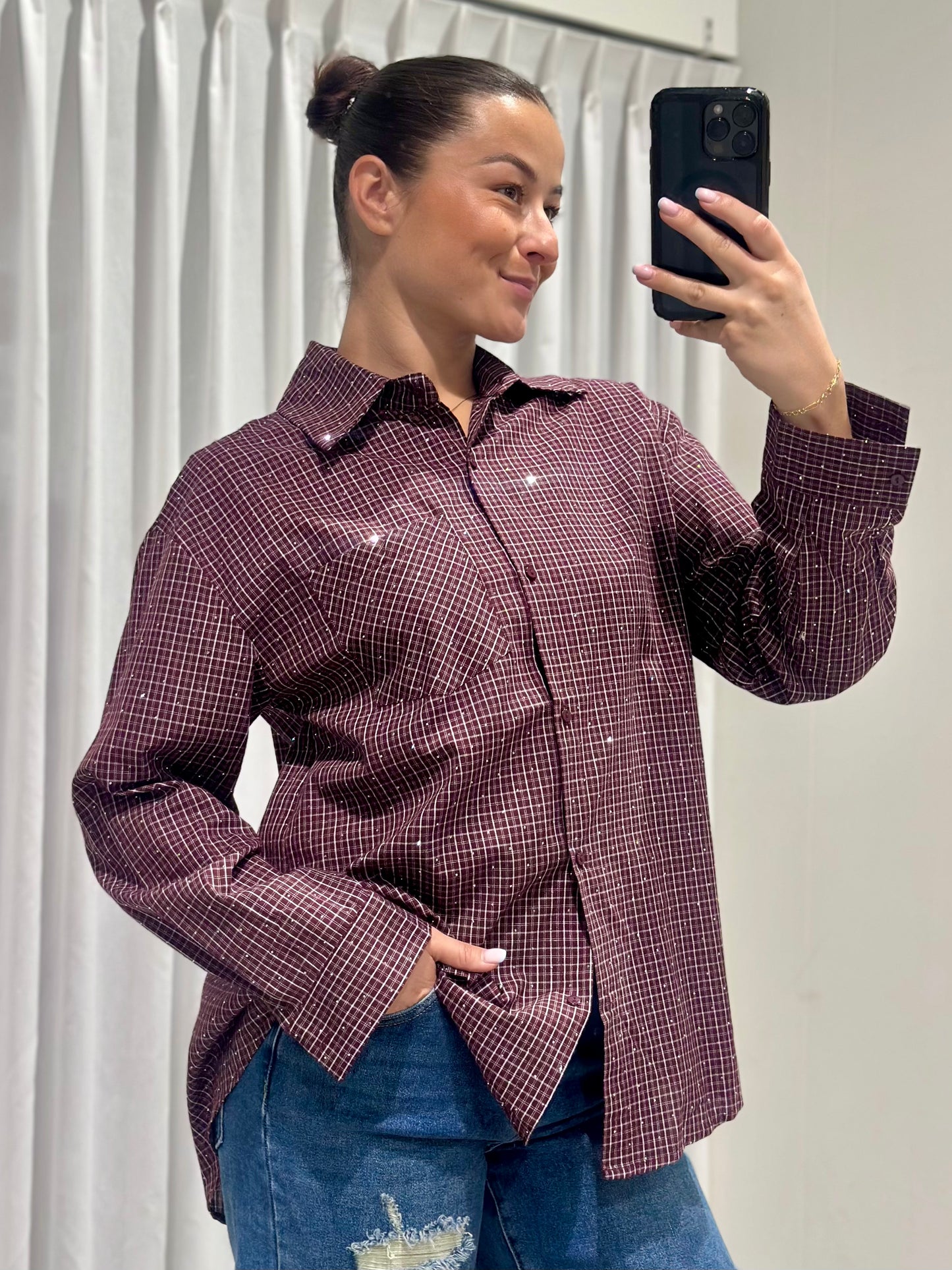 Linda blouse burgundy
