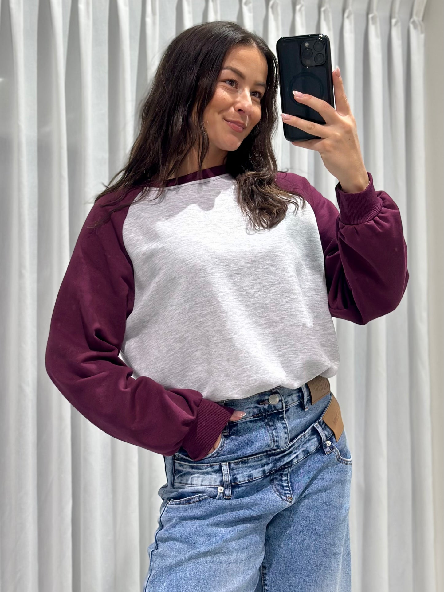 Yara top burgundy