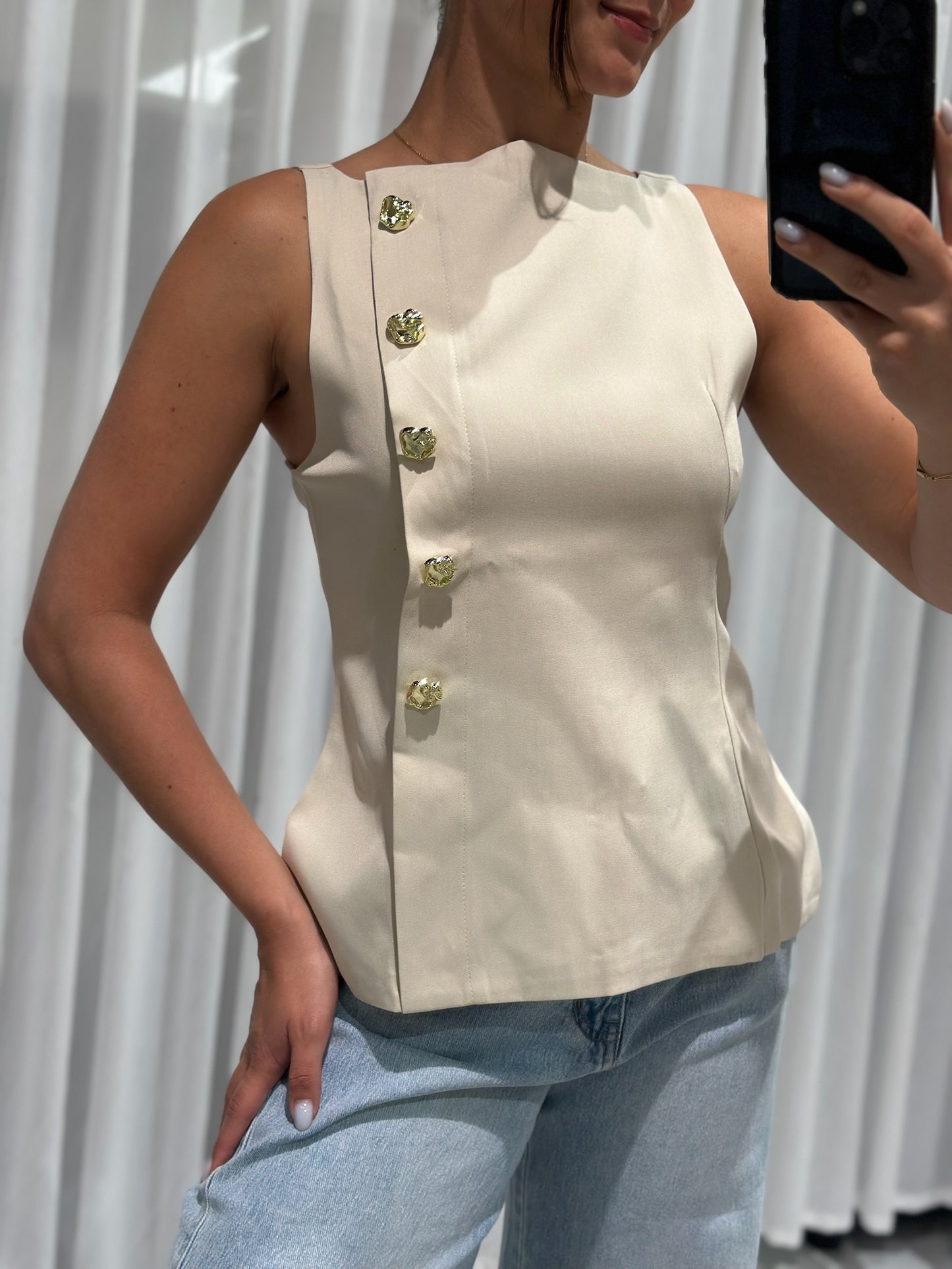 Aurora top beige