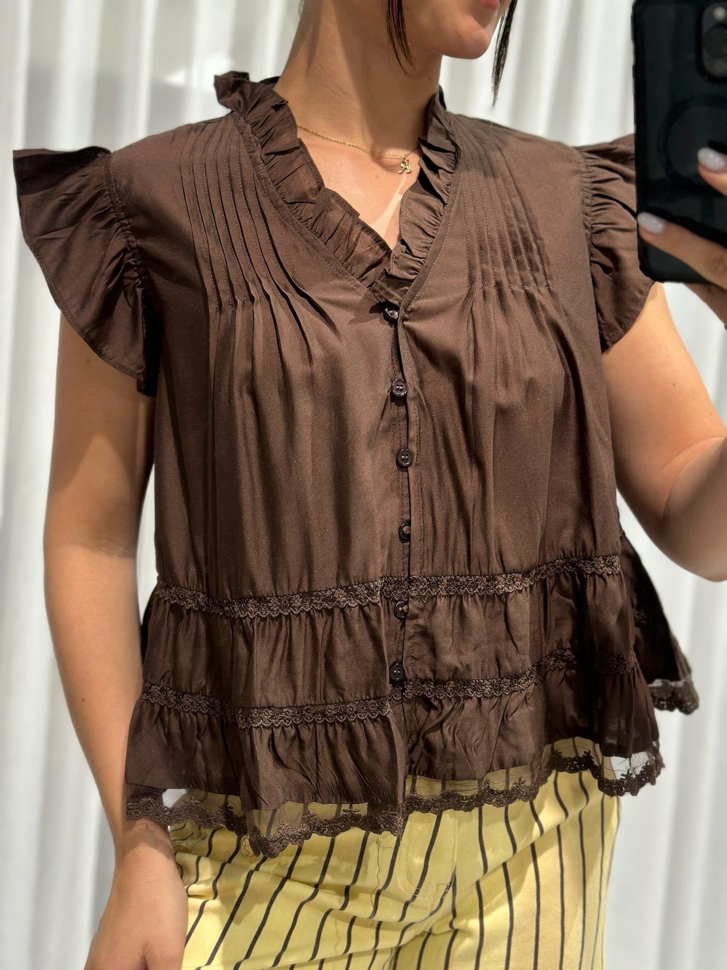Paula blouse brown