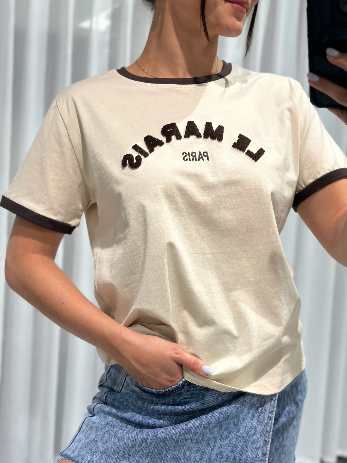 Maya t-shirt beige