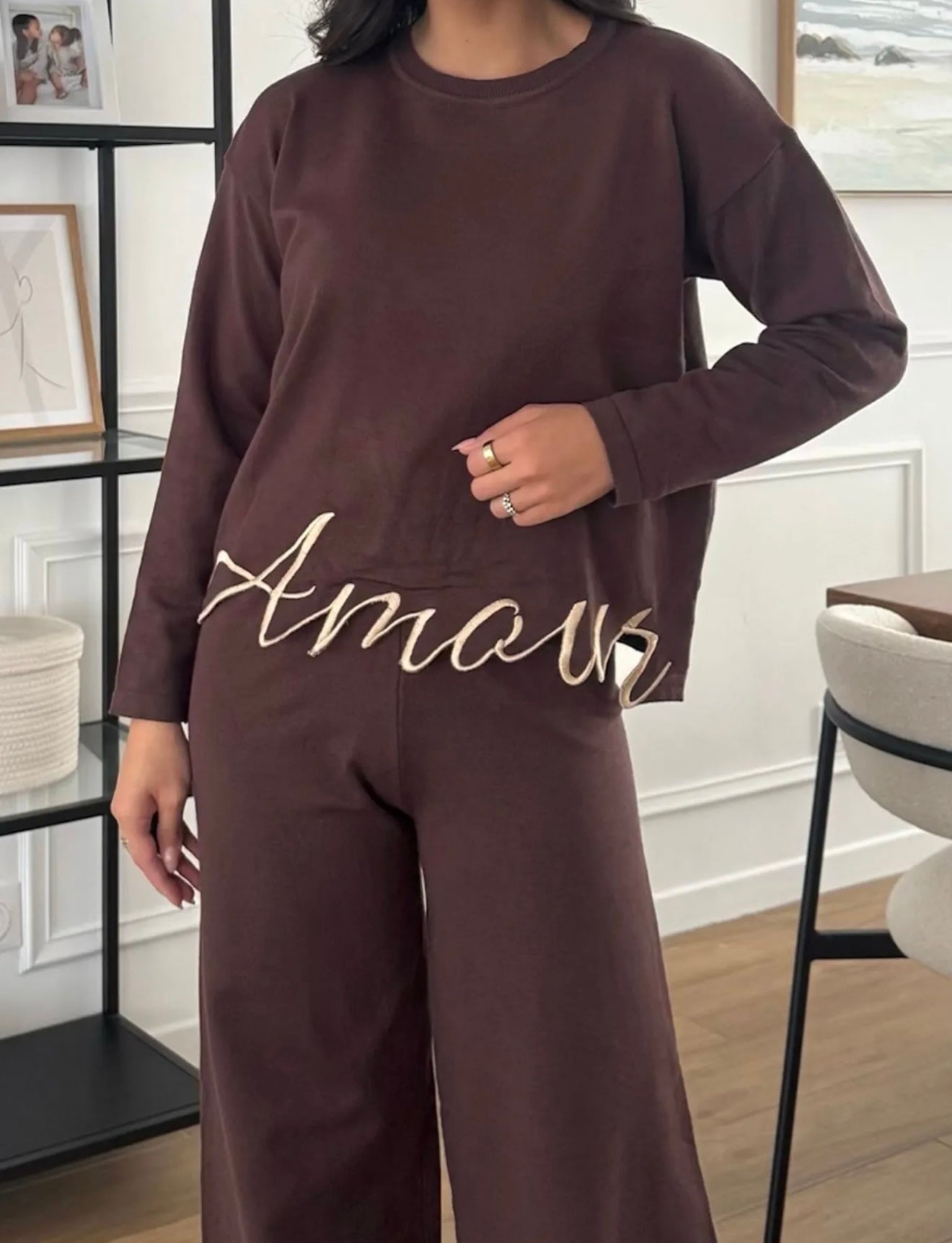 Amour joggingset brown
