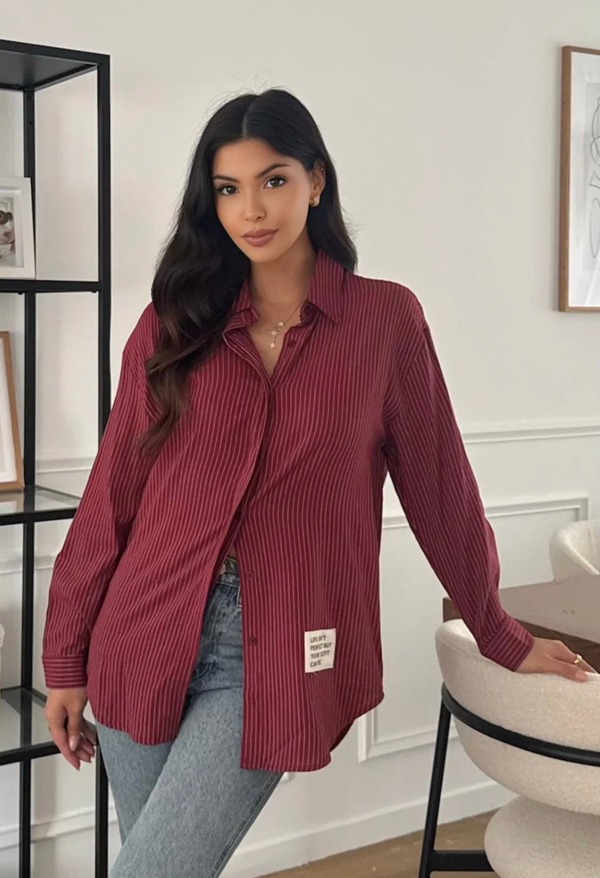 Jade blouse wine