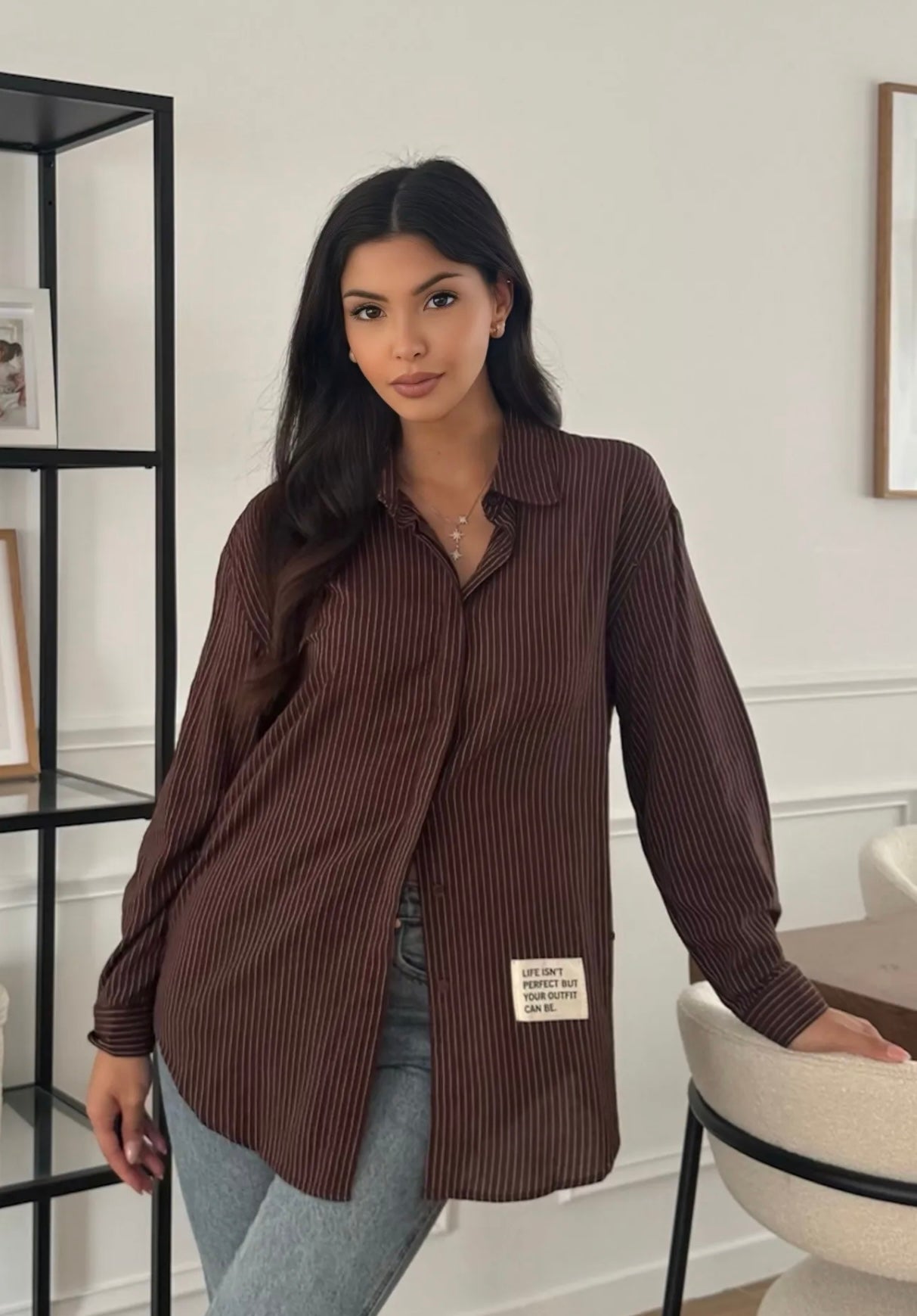 Jade blouse brown