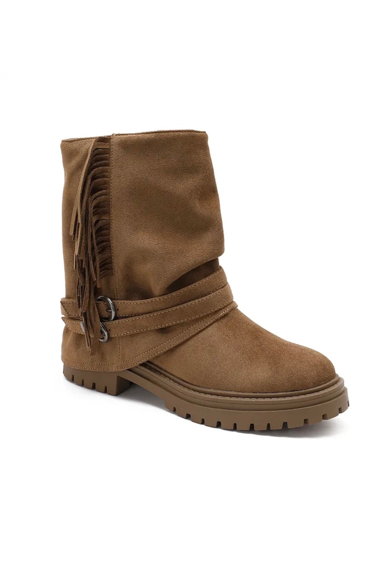 Moon boots camel