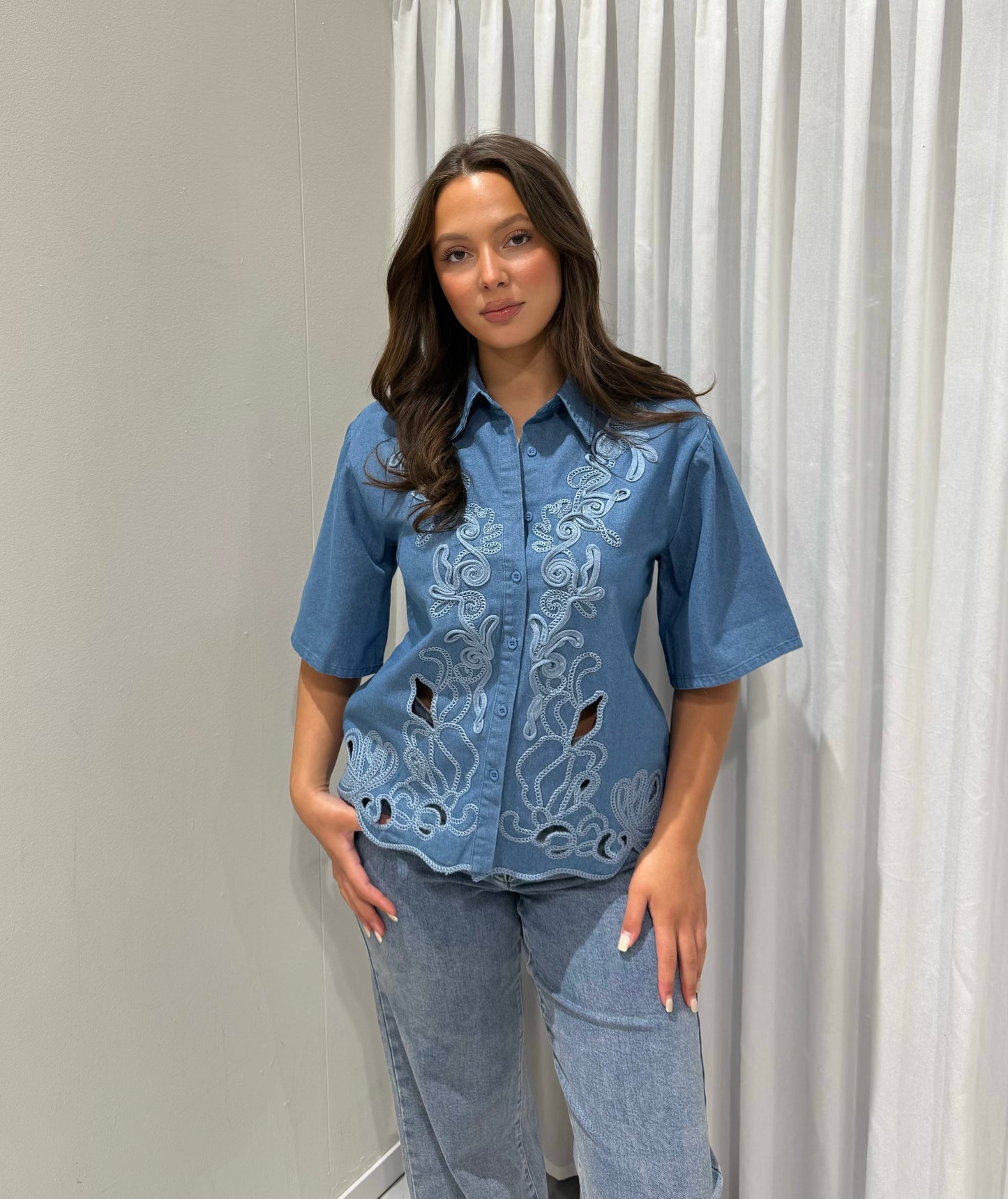 Cilla denim blouse