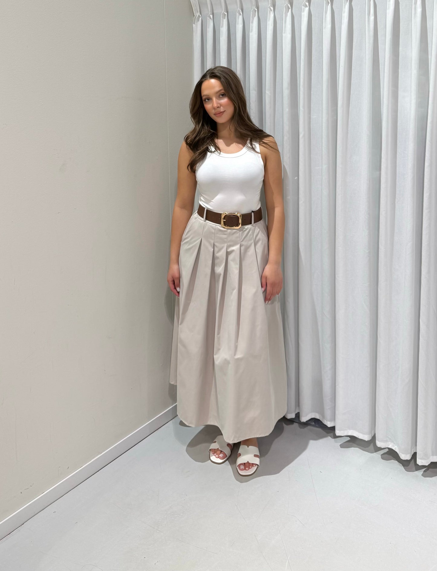 Riley skirt beige