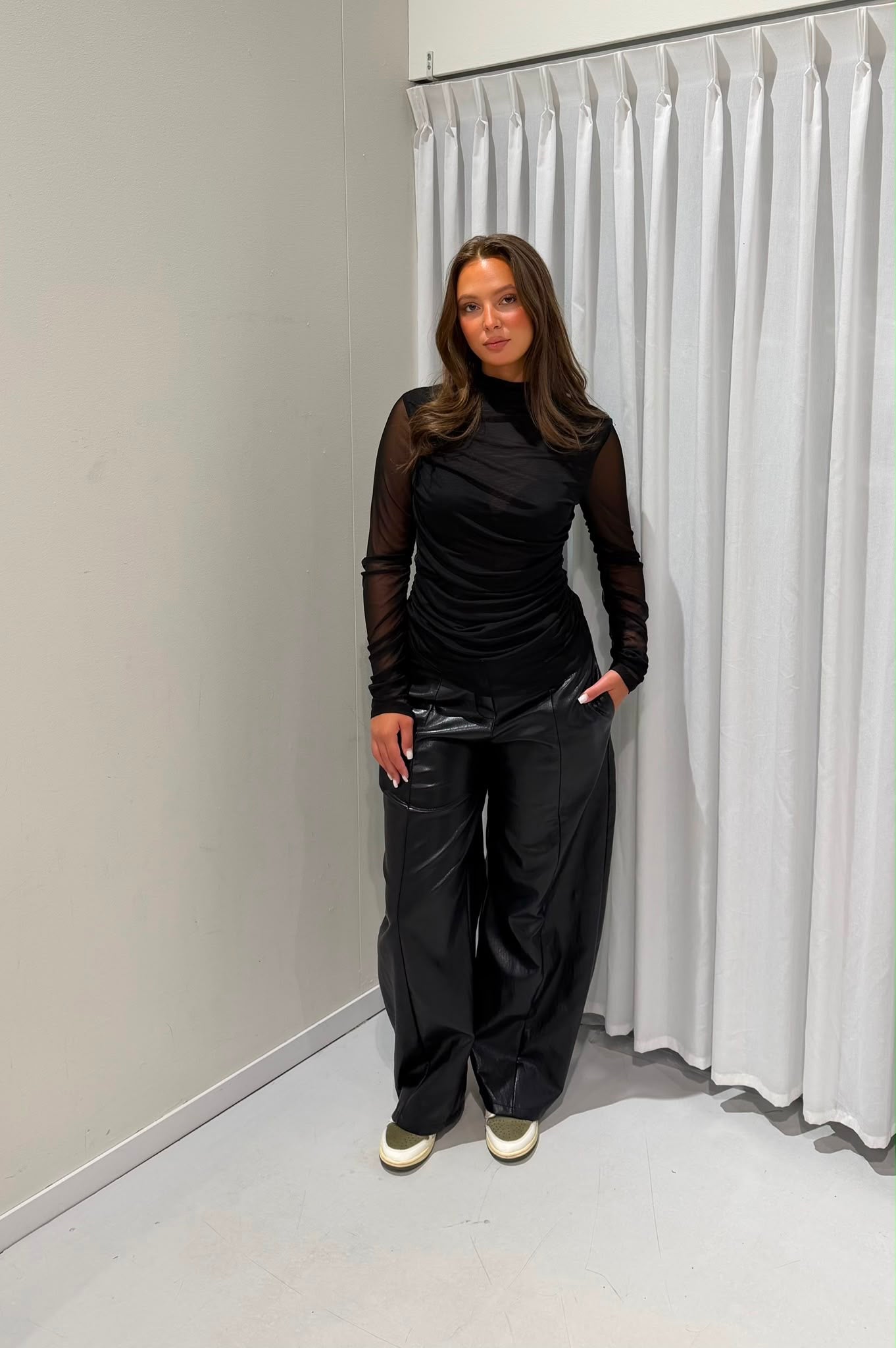Liam leather pant black