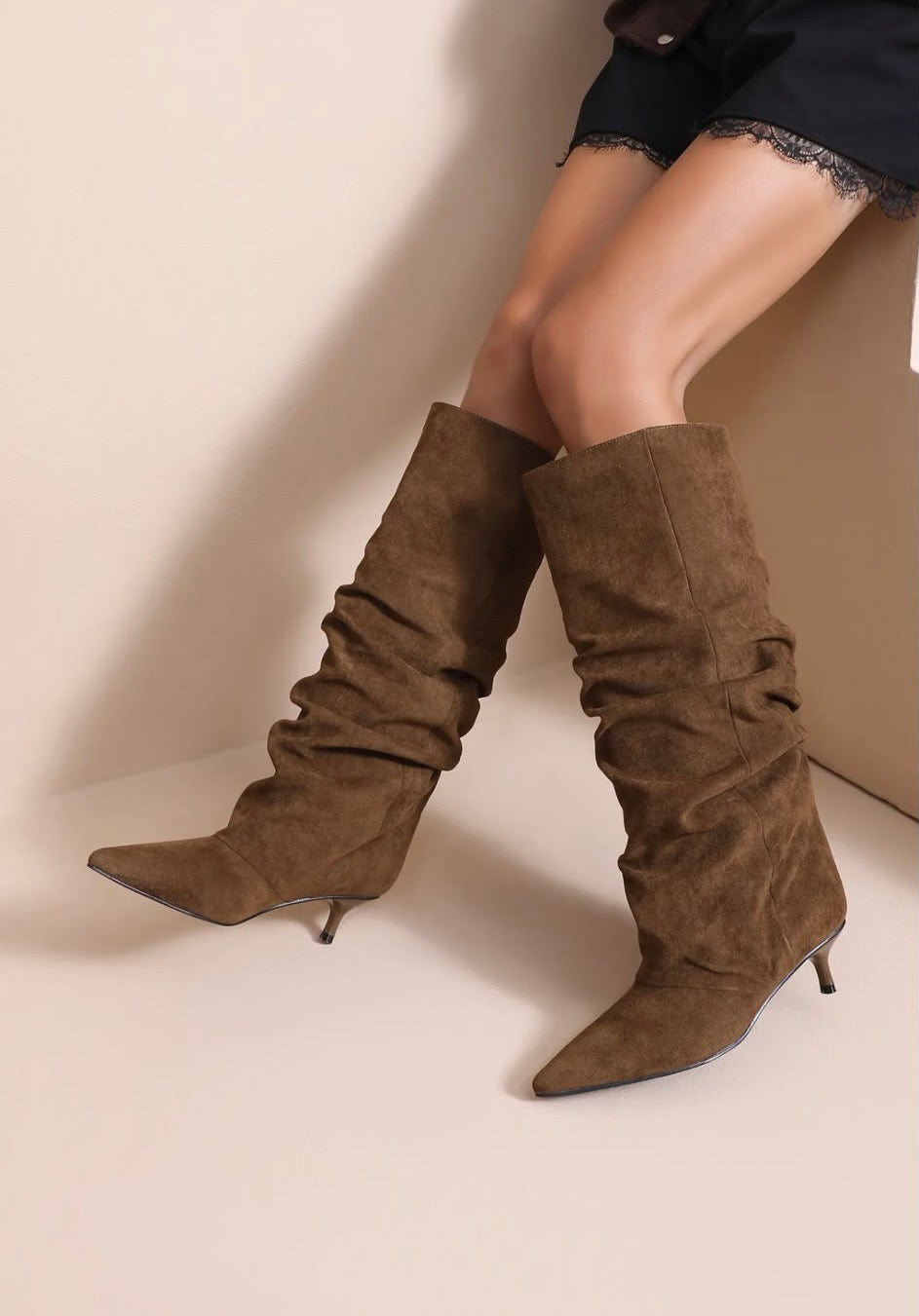 Noir muse boots camel
