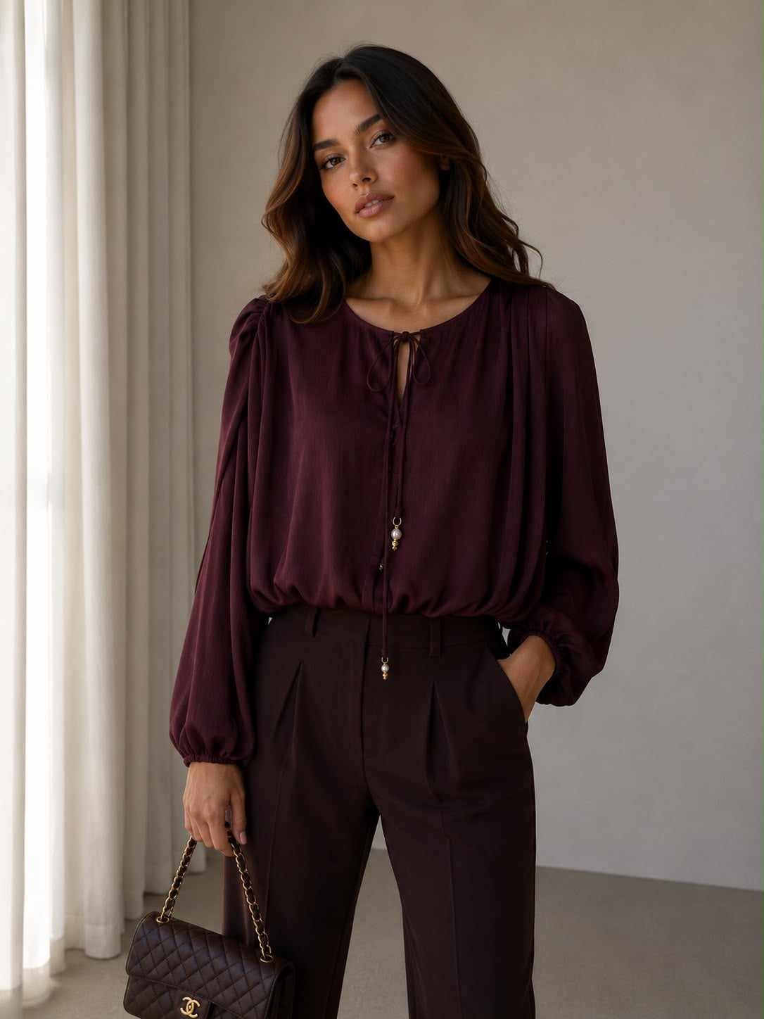 Alexa top burgundy