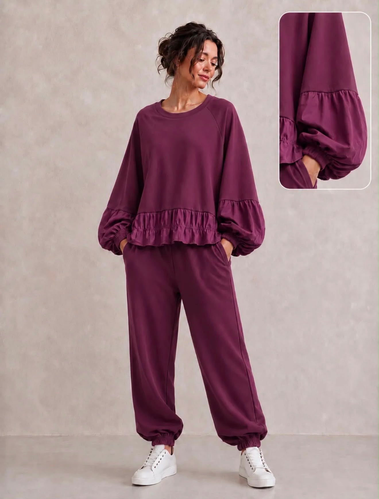 Harper 2 piece set burgundy