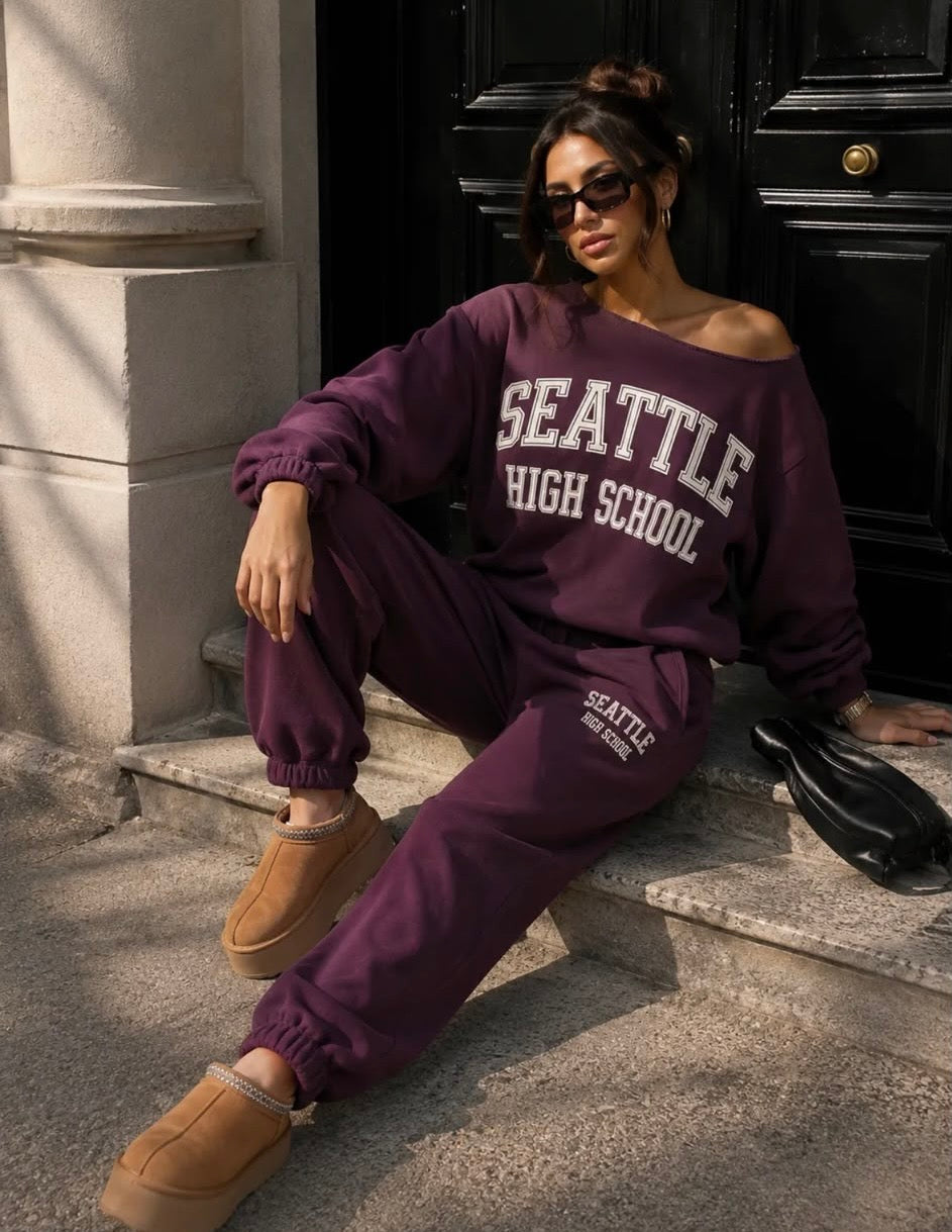 Seattle 2 piece set burgundy