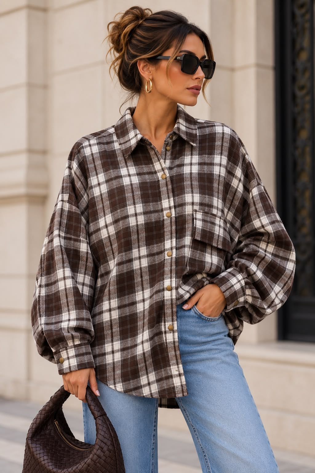 Elodie blouse brown