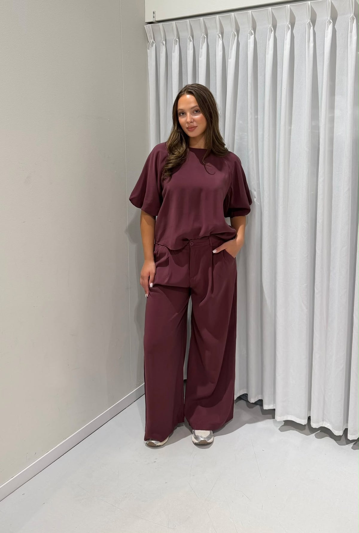 Velora 2 piece set burgundy