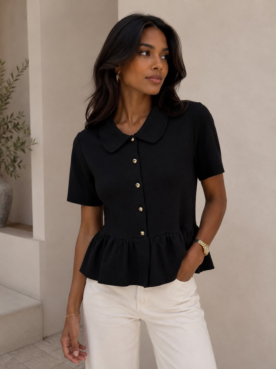 Ashley top black