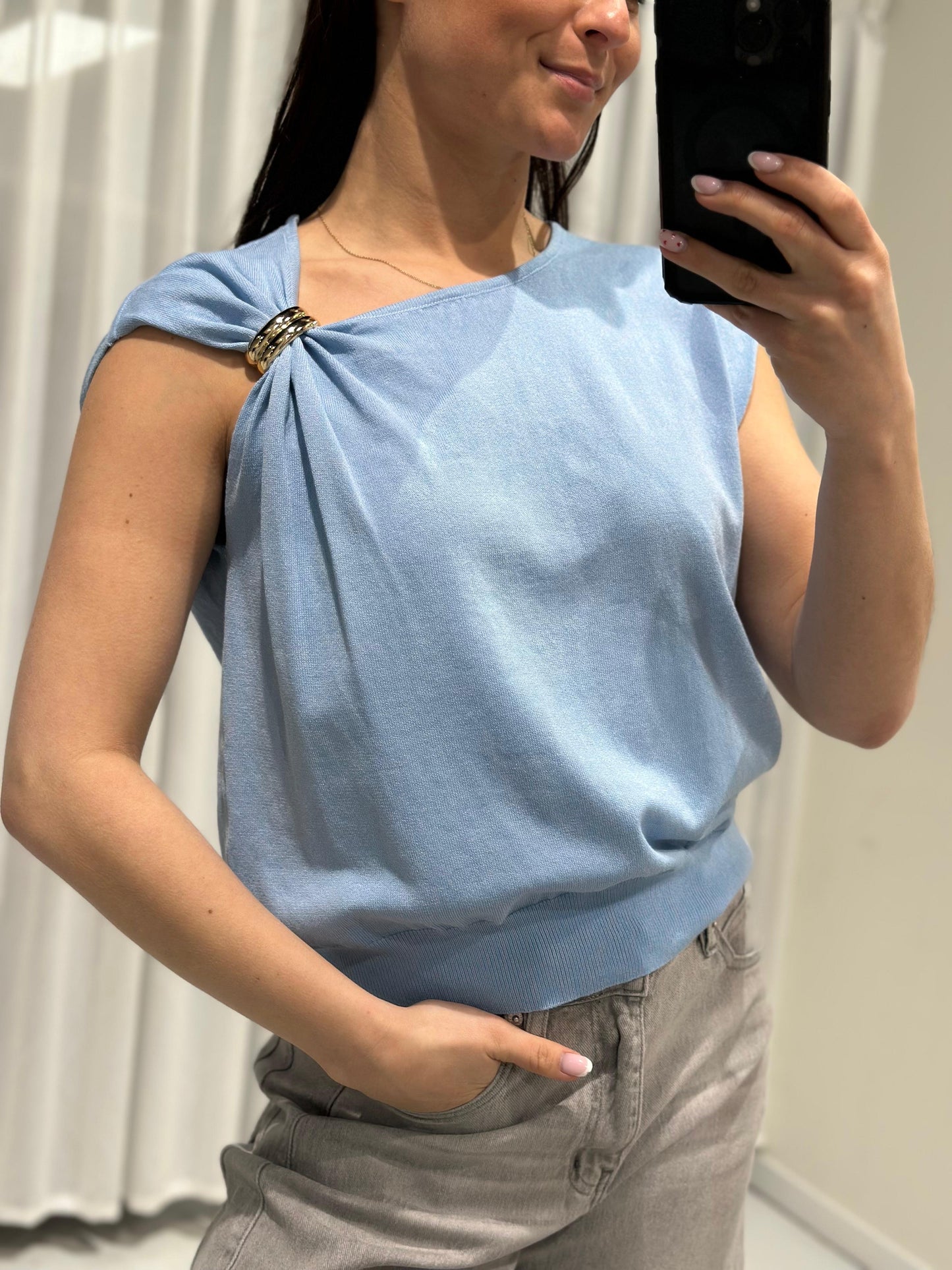 Imane top blue