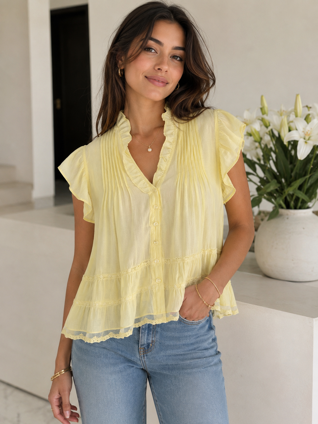Eliana top yellow
