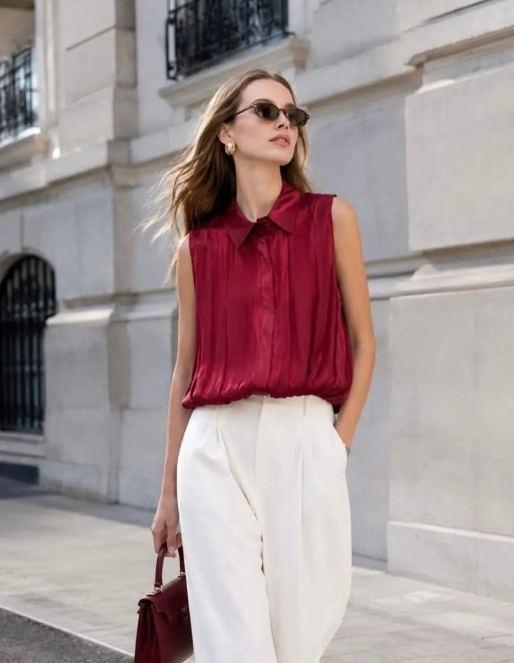 Zoe top red