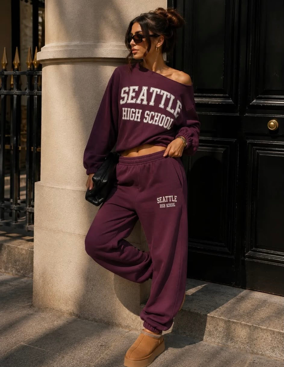 Seattle 2 piece set burgundy
