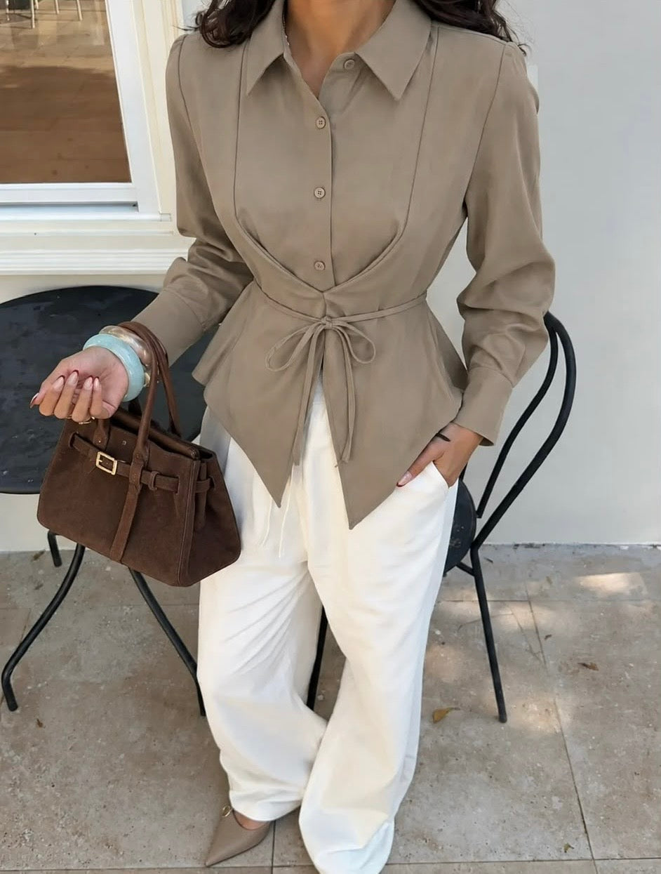 Bobby blouse taupe