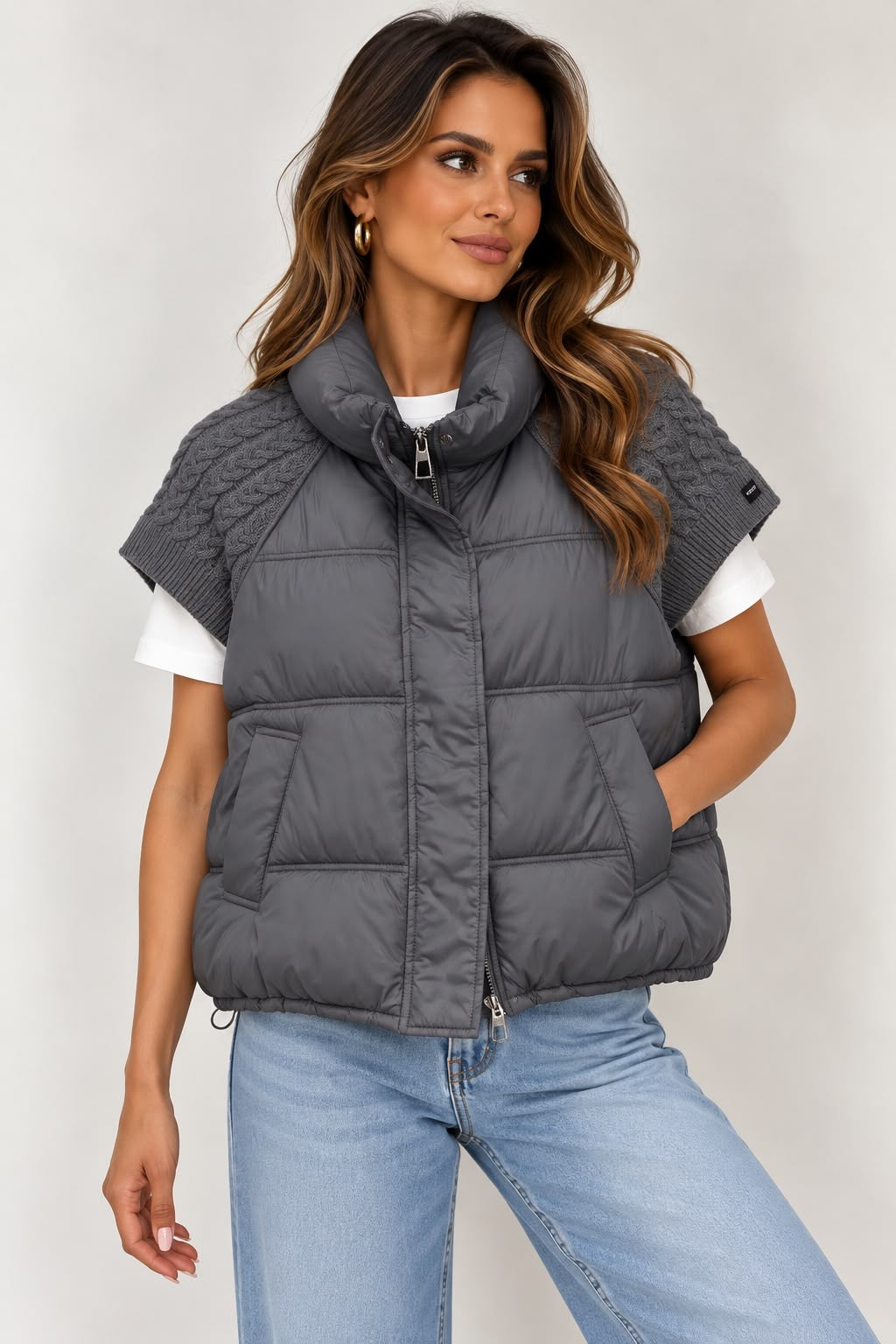 Melissa puffer vest grey