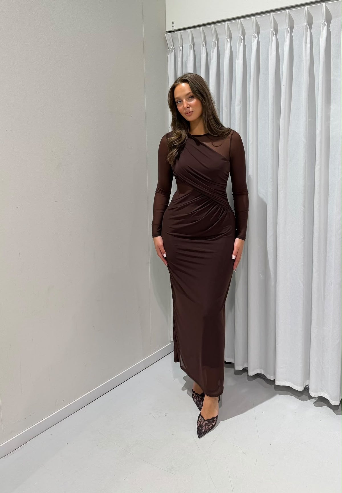Nancy dress brown