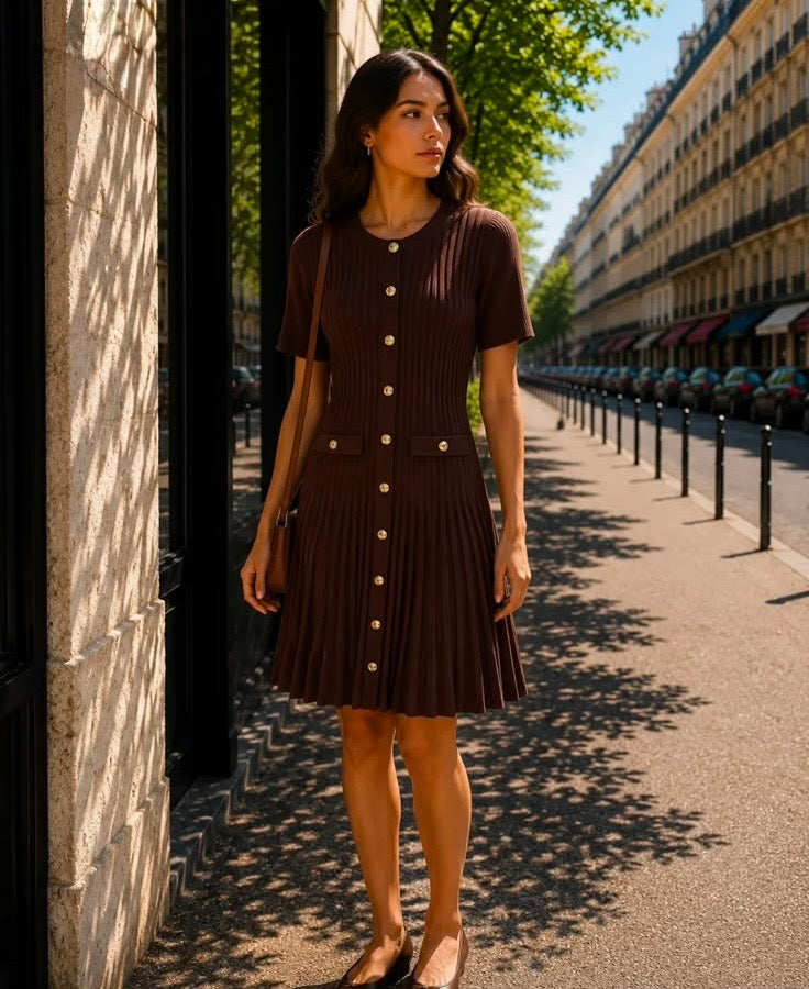Femke dress brown