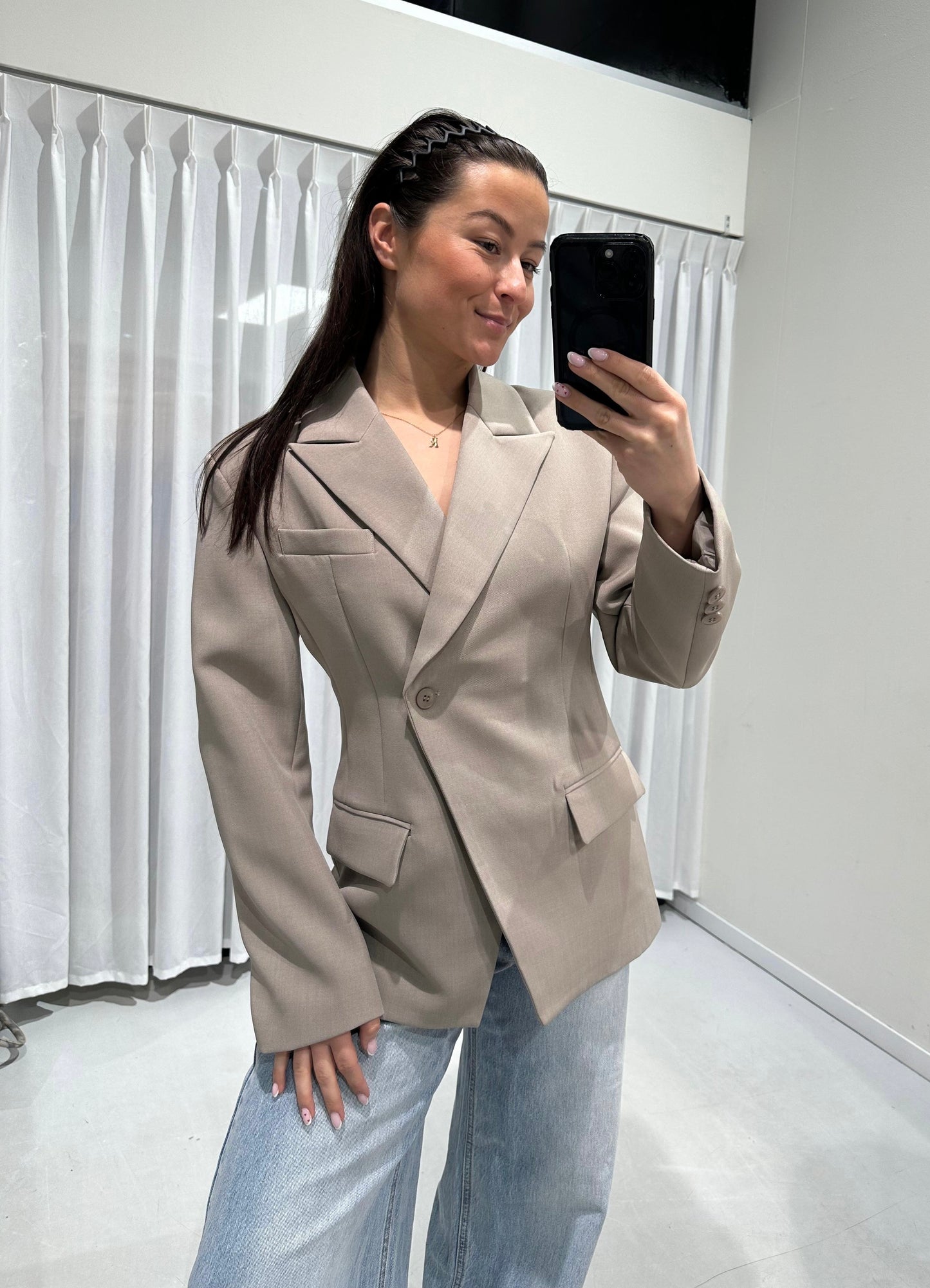 Zoey blazer taupe