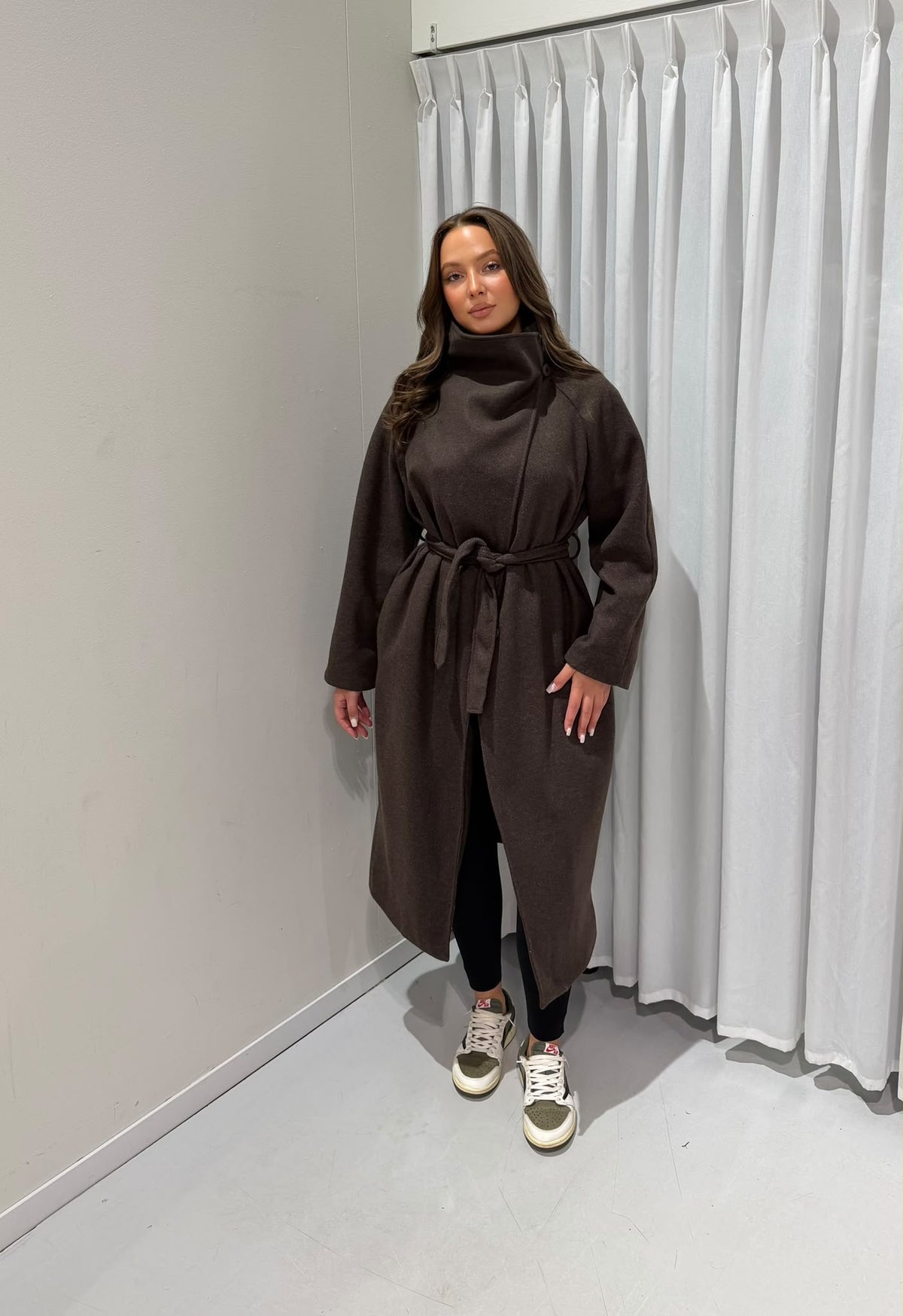 Odette long coat brown